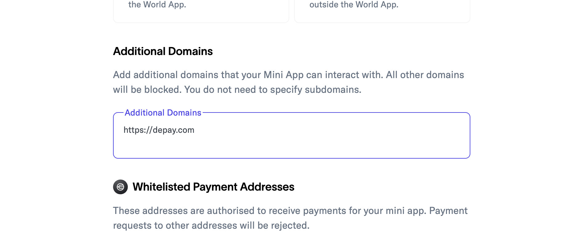 Additional Domains