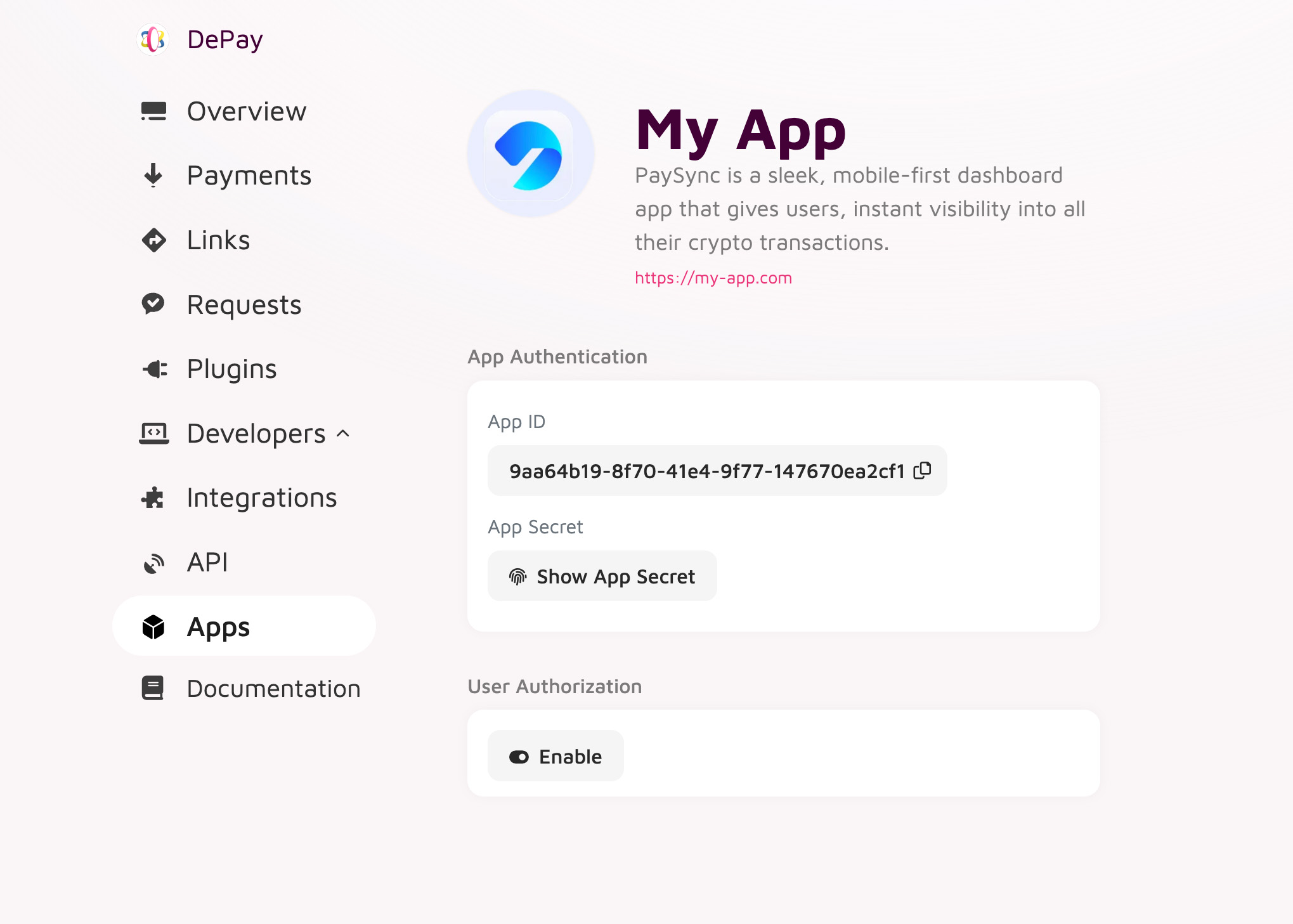 App Dashboard