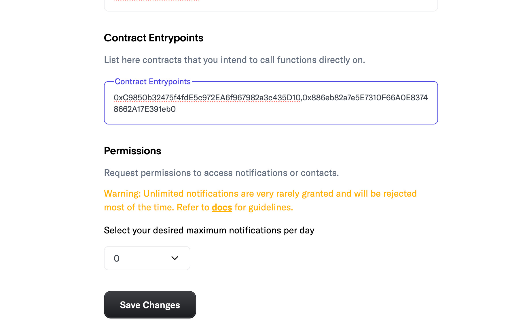 Contract Entrypoints