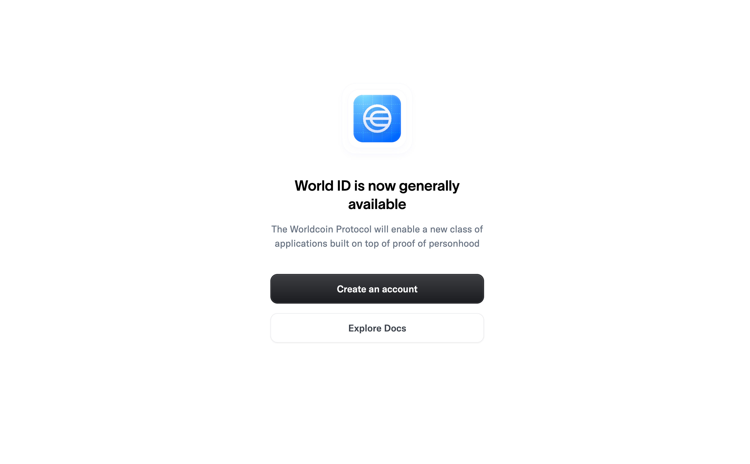 Create World Account