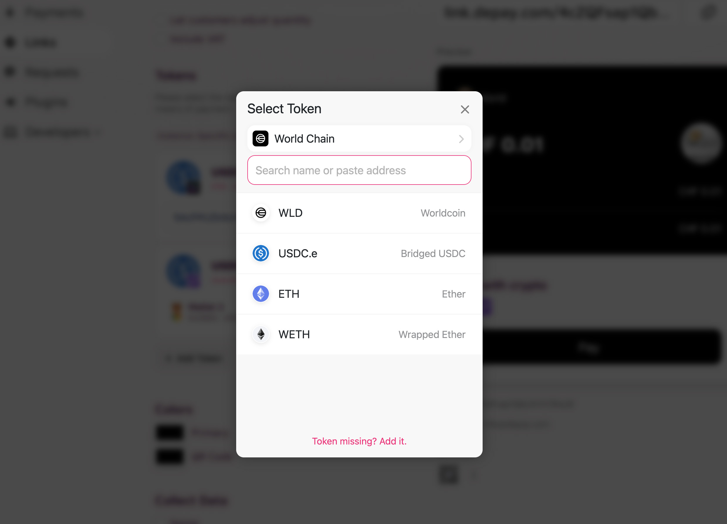 Select Token