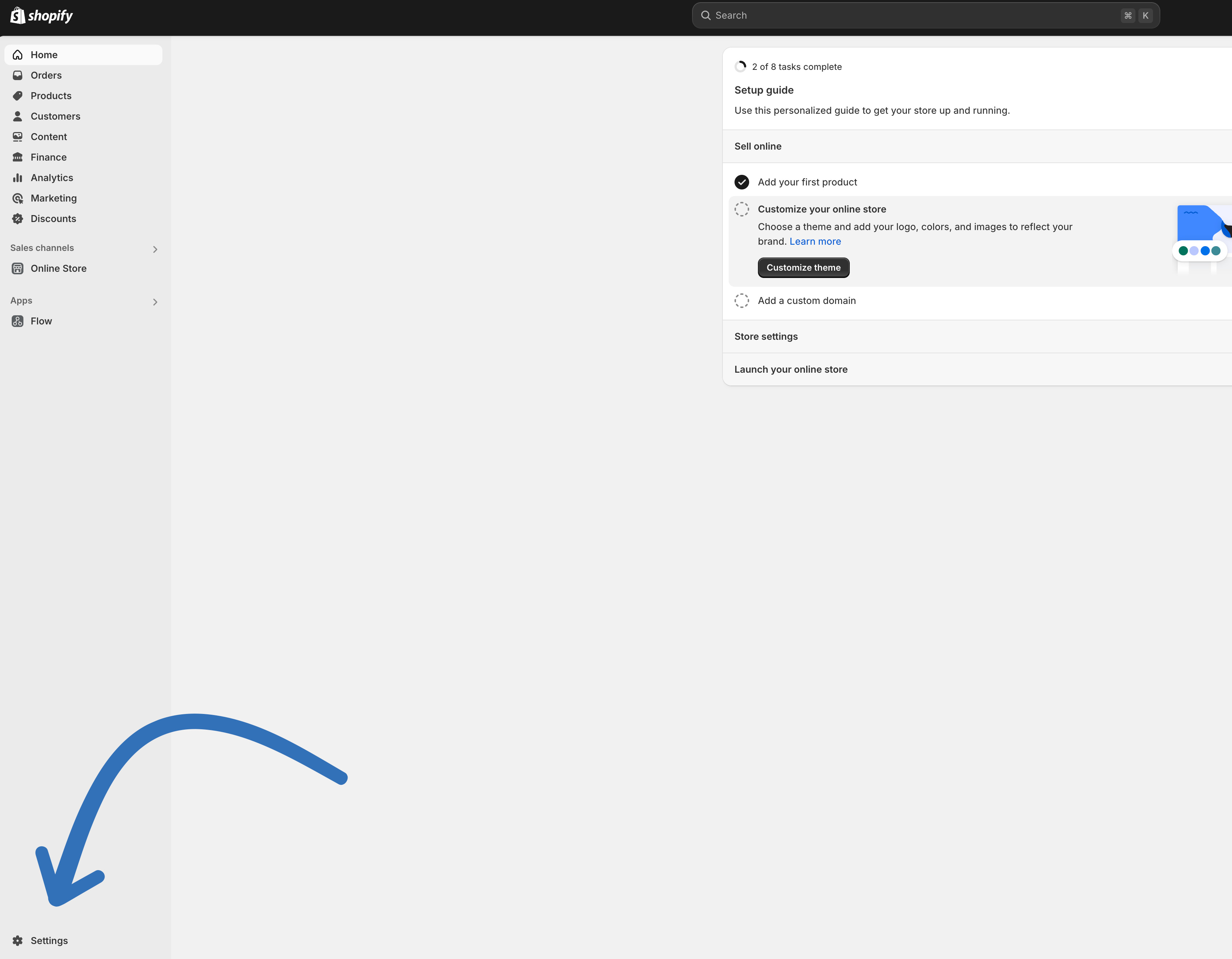Shopify Settings