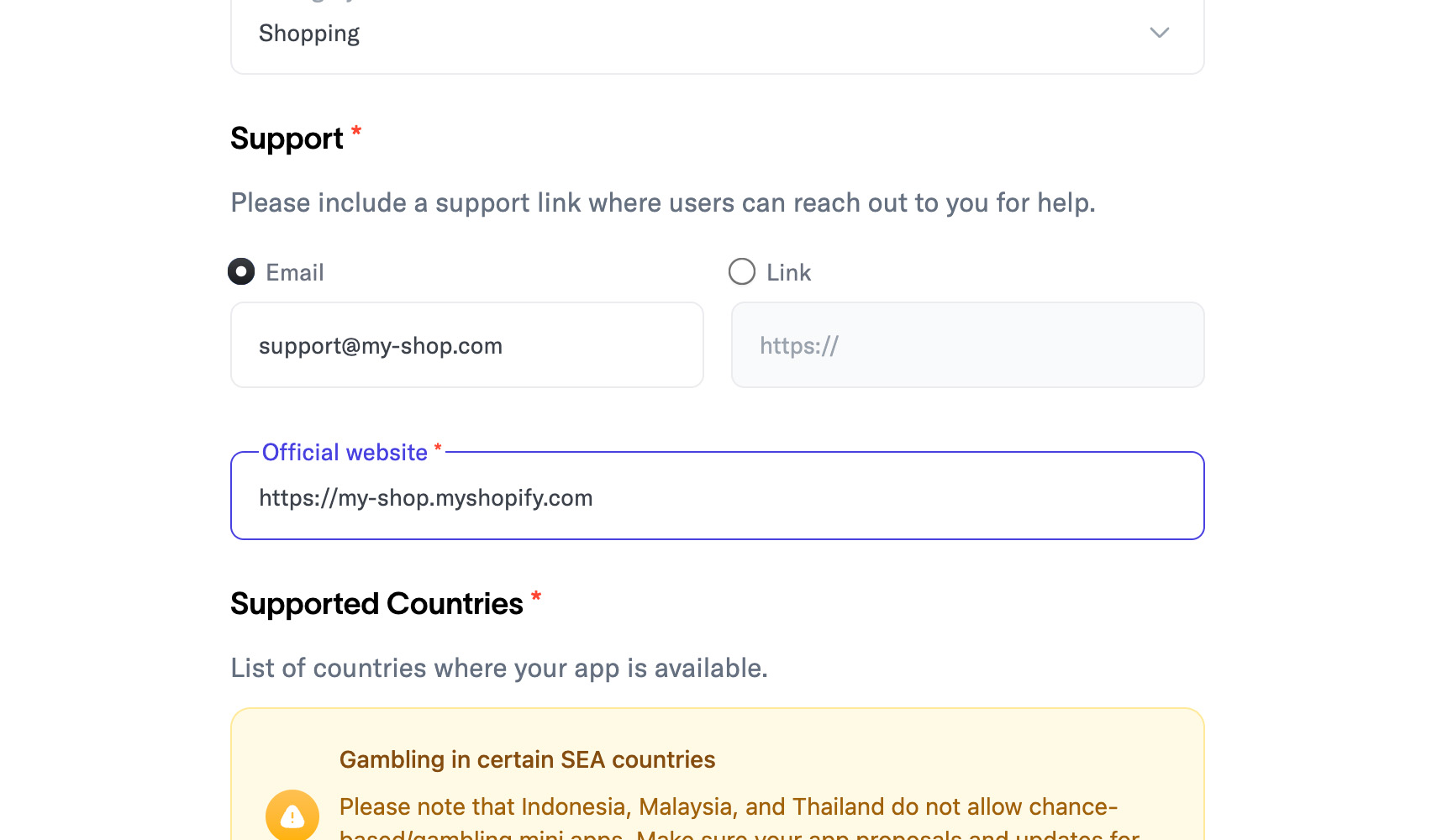 Support Details