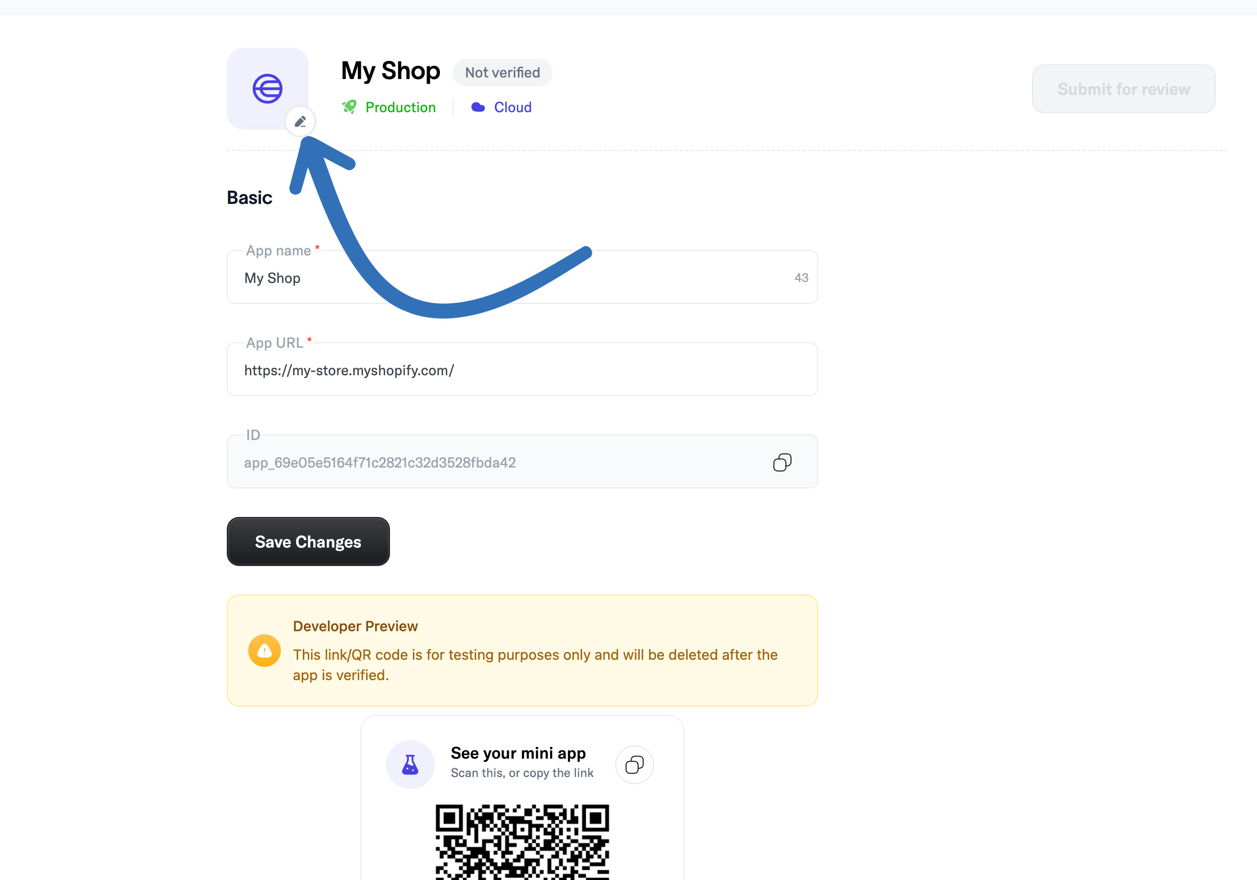 Upload App Icon